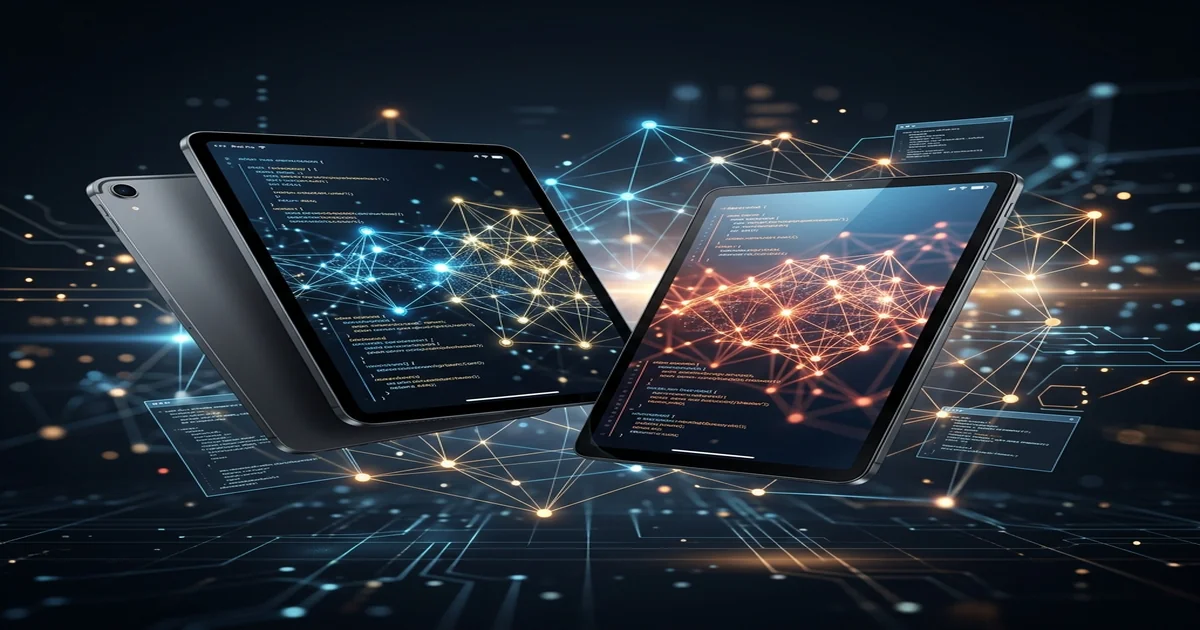 2026 AI Tablet Comparison showing Apple iPad Pro M5, Samsung Galaxy Tab S11 Ultra, and OnePlus Pad 3 running local LLMs