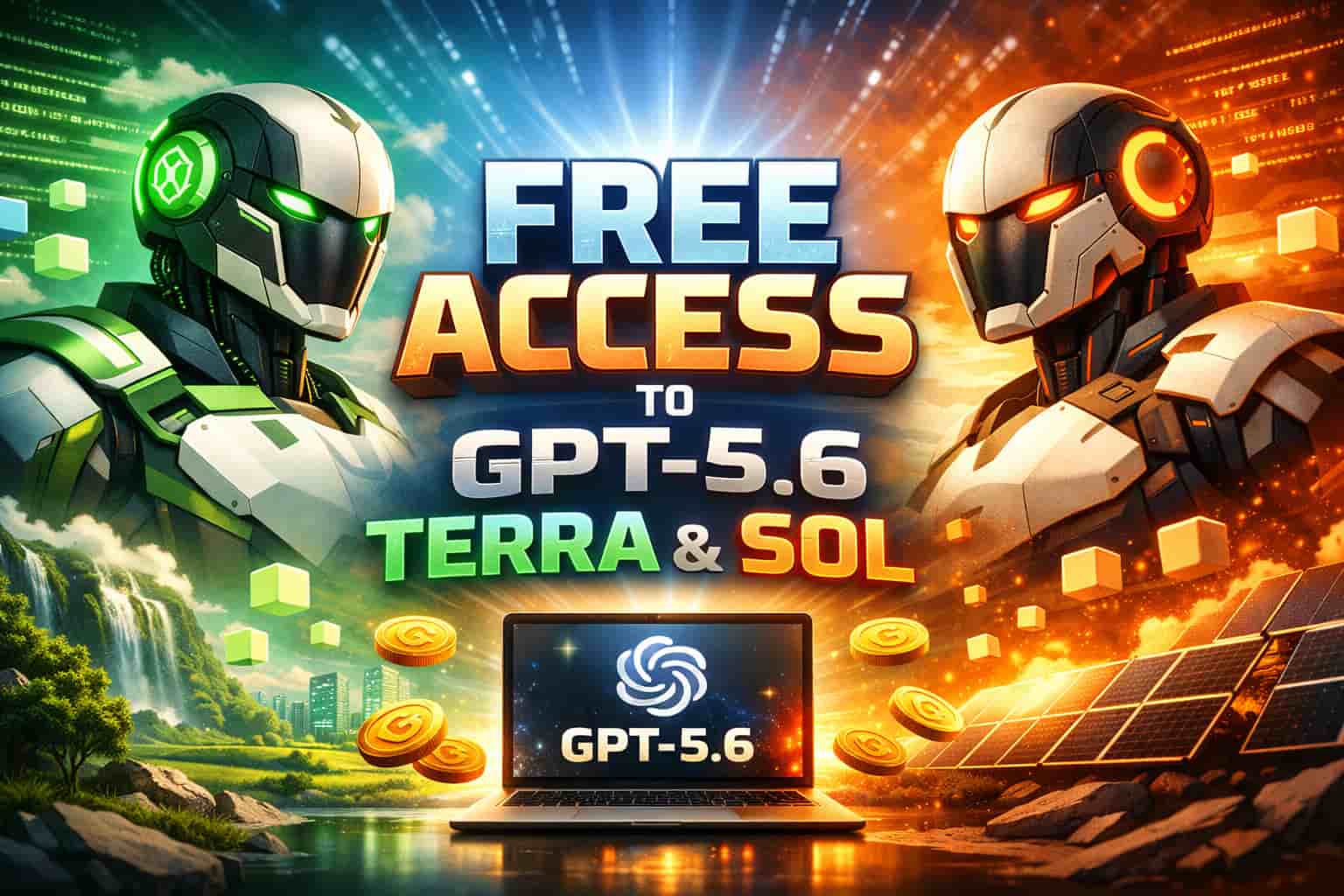 A diagram showing pathways to get free access to GPT-5.6 Terra and Sol